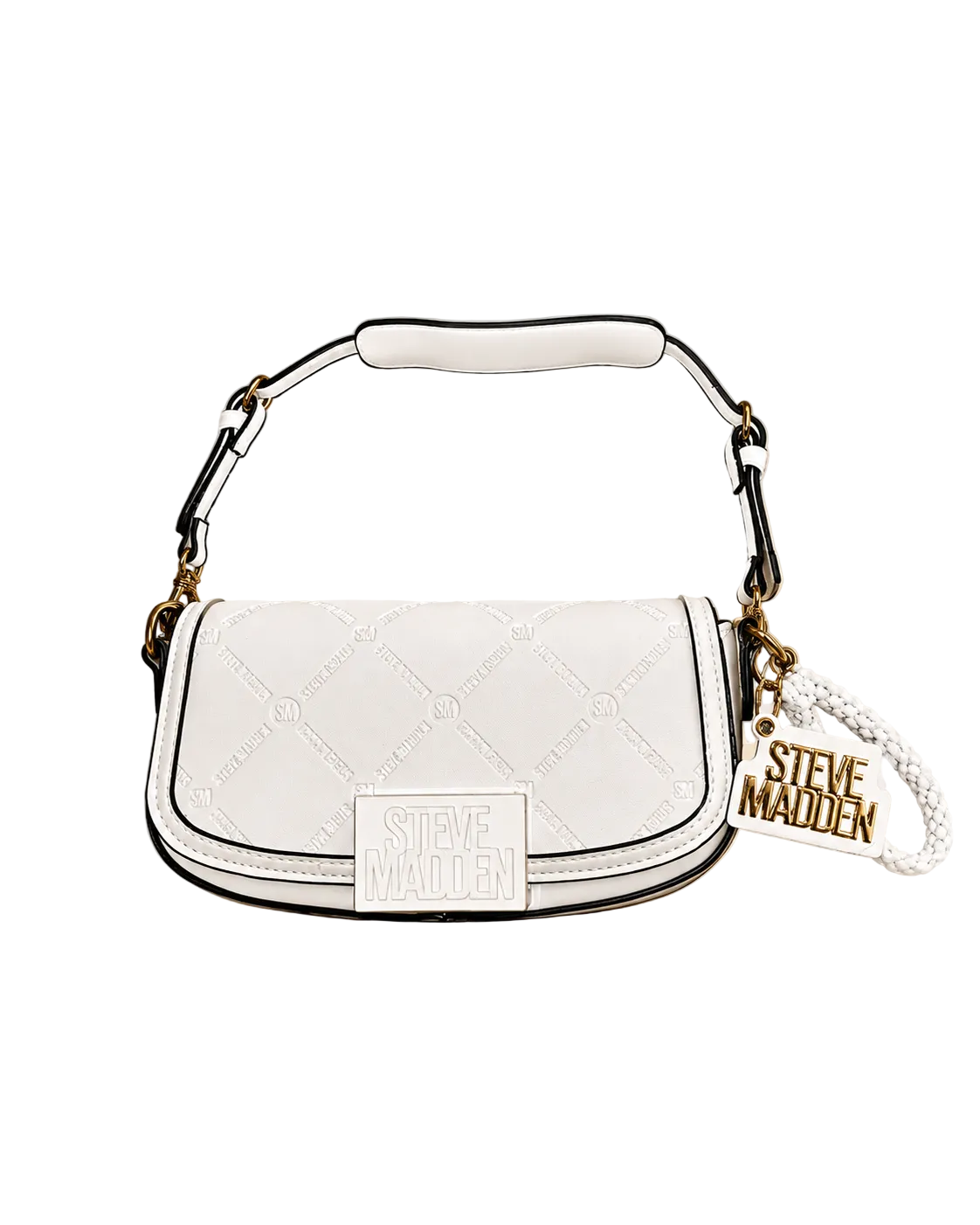 Cartera Steve Madden Blanca de Hombro con Accesorio